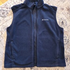 Mens Columbia Dark Blue Fleece Vest